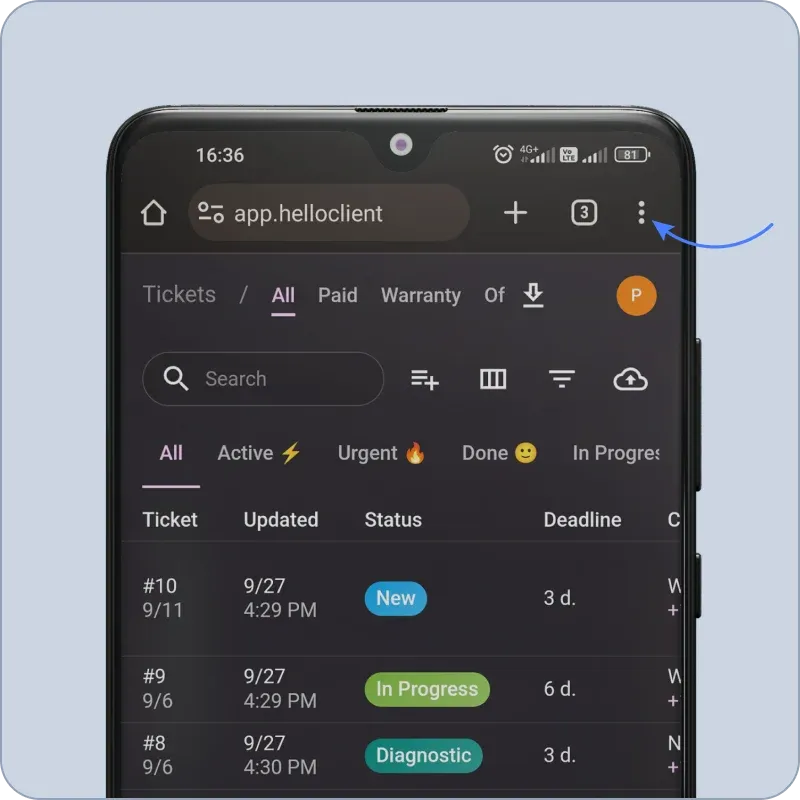 Installing HelloClient mobile app on Android