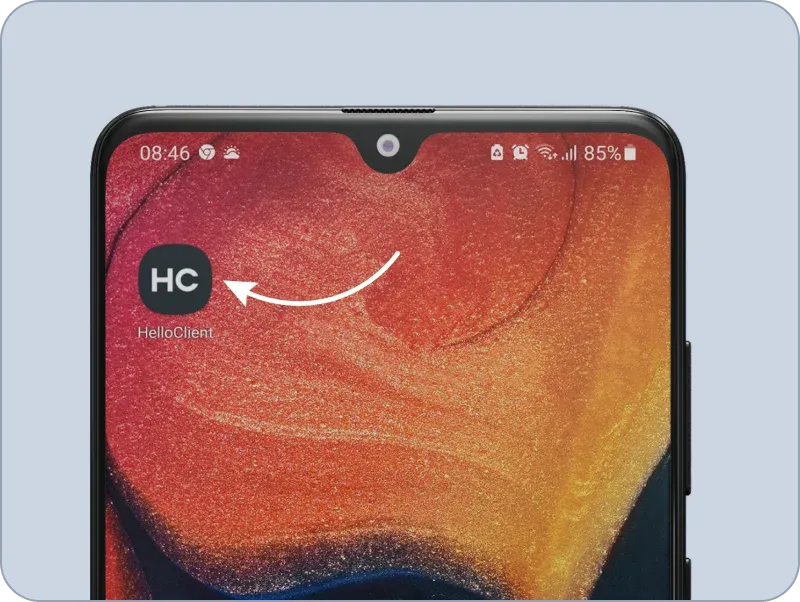 Installing HelloClient mobile app on Android