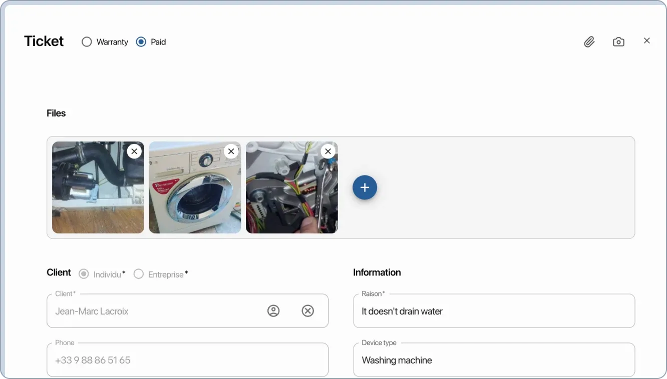 Order creation form in HelloClient CRM. Adding custom fields, directories. Photo and file attachments