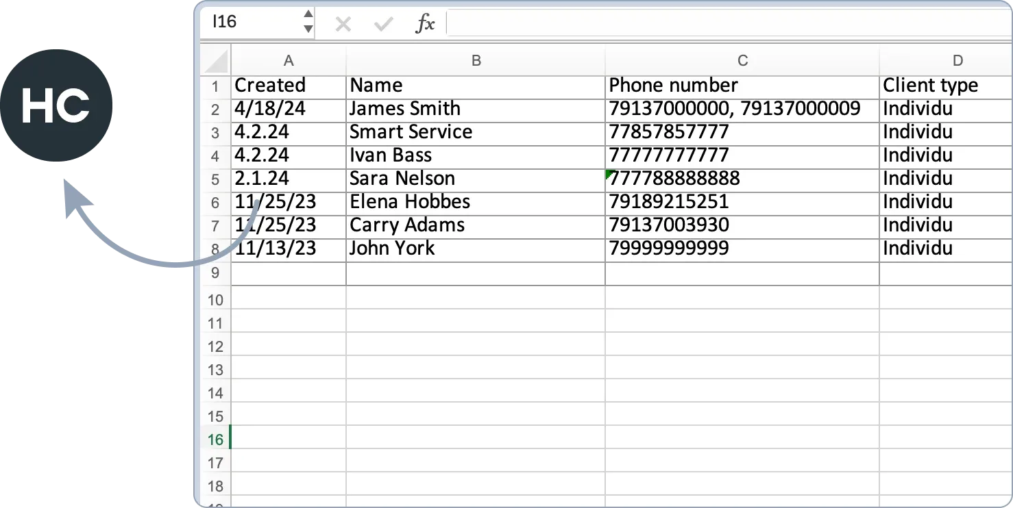 Data migration to HelloClient from other software