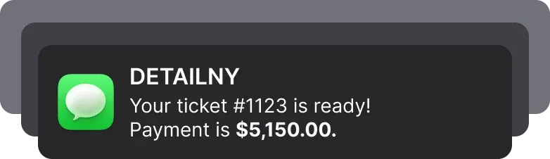 Customer notifications via SMS. Integration with SMS providers. Messenger notifications. Email notifications
