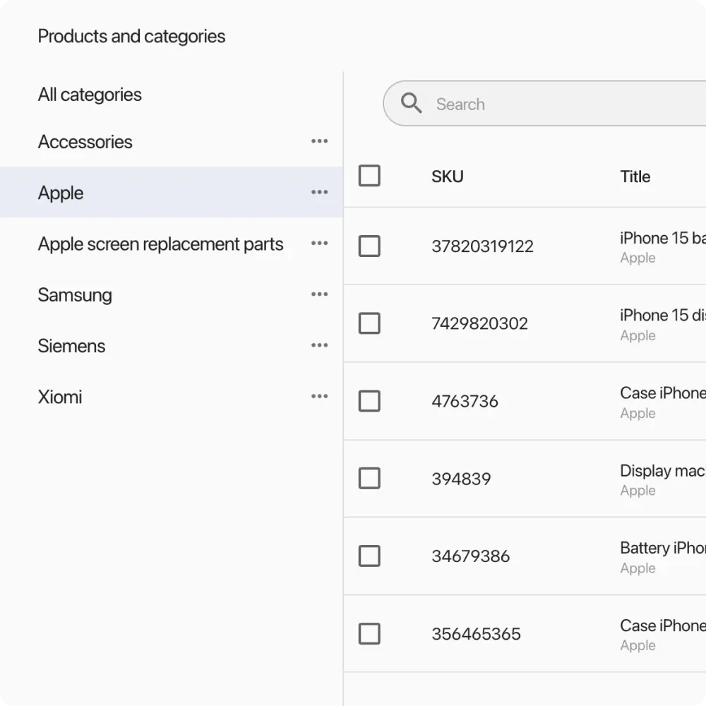 Warehouse product management, supplier orders