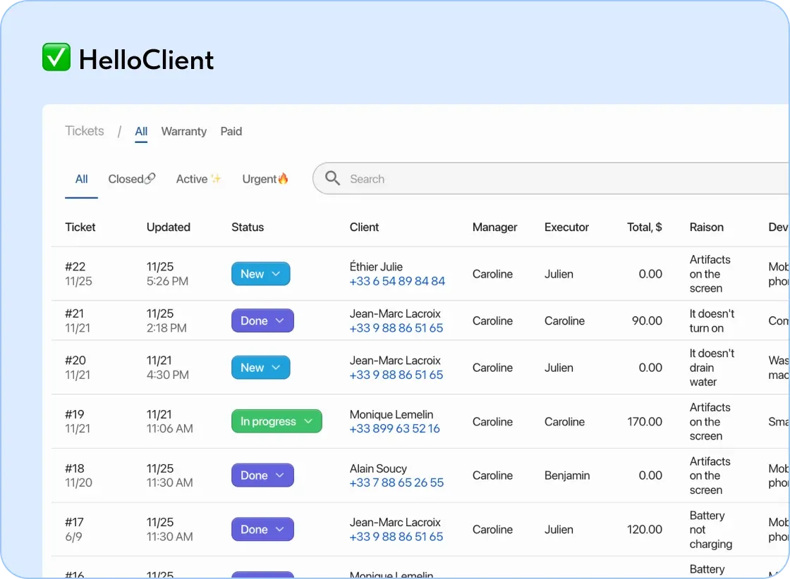 HelloClient interface