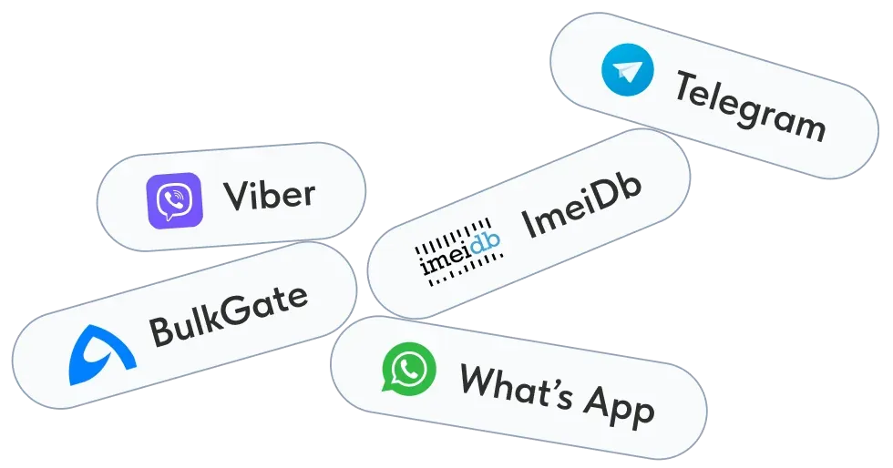 Useful integrations for service centers: telephony, SMS providers, online cash registers, IMEI phone database, messengers
