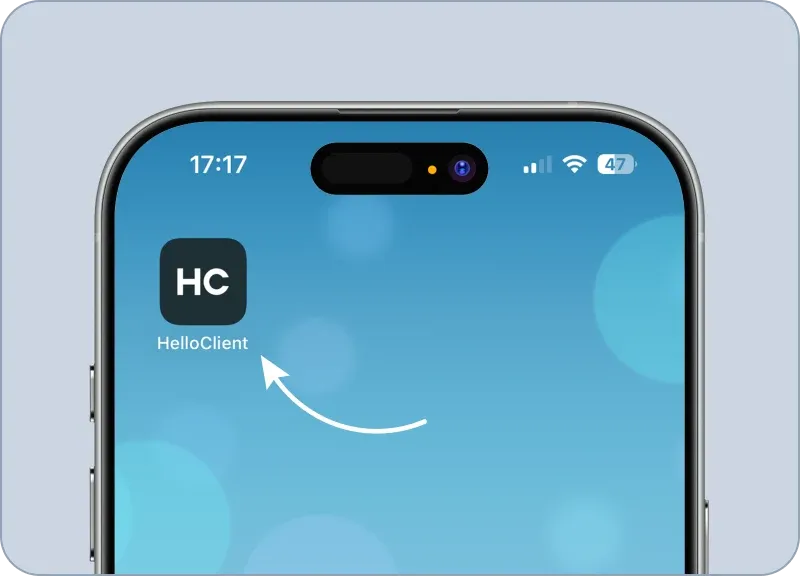 Installing HelloClient mobile app on iOS