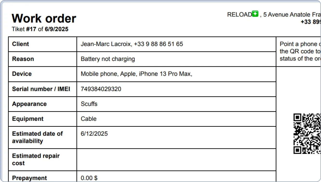 Ready-made receipt templates. Acceptance receipt, work completion certificate, sales receipt, price tag and label