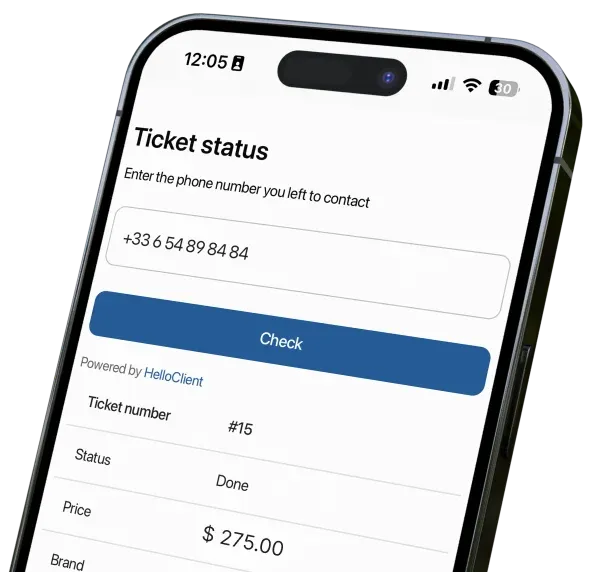 Order tracking widget in CRM for transparency and reduced incoming calls