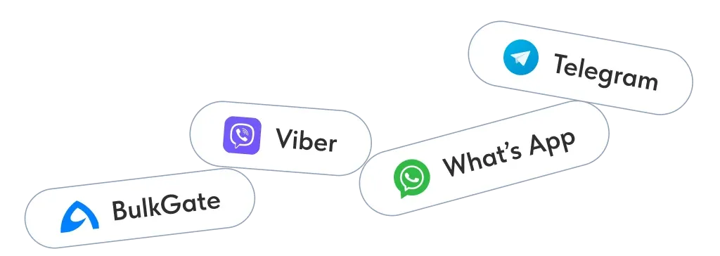 Integrations with SMS providers and messengers. MyCalls, SMS Center, Rocket SMS, Viber, Telegram, WhatsApp